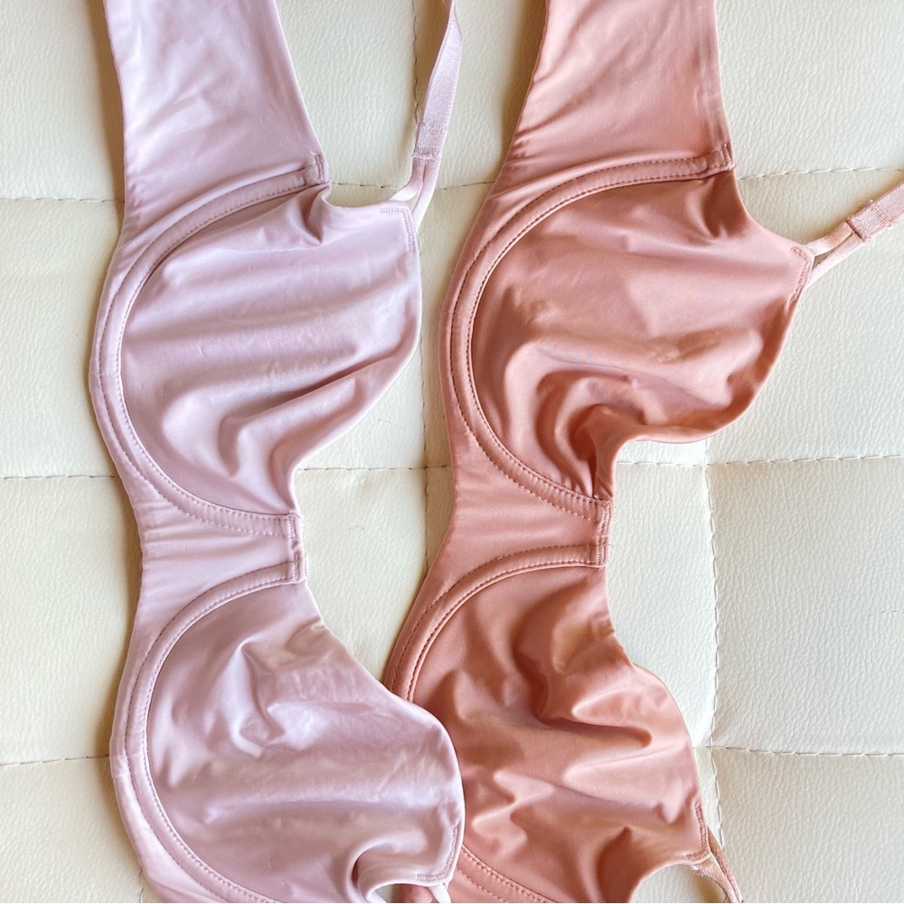 Three VS bras 34b beige and light pink